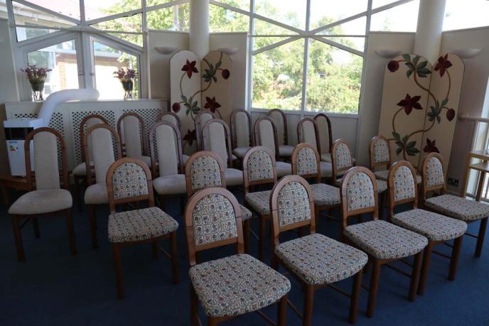 Didcot Ceremony Room with 25 chairs facing forward